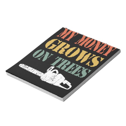 Mannen Retro Funny Logger Gift for Men  Notitieblok (Linkerzijde)