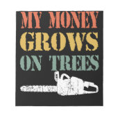 Mannen Retro Funny Logger Gift for Men Notitieblok (Voorkant)