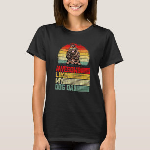 Mannen Retro Geweldige als mijn poedel hond pa T-shirt