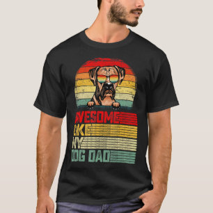Mannen Retro  Geweldige zoals mijn Boxer Dog papa T-shirt