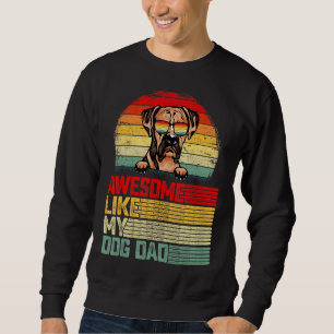 Mannen Retro Geweldige zoals mijn Boxer Dog papa Trui