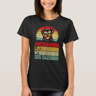 Mannen Retro  Geweldige zoals mijn rottweiler Dog T-shirt