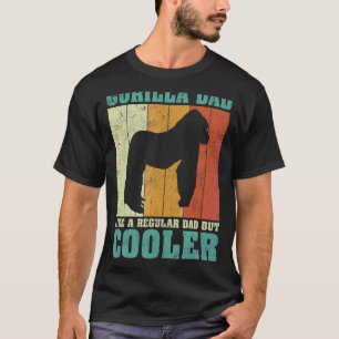 Mannen Retro Gorilla vader als een gewone vader T-shirt