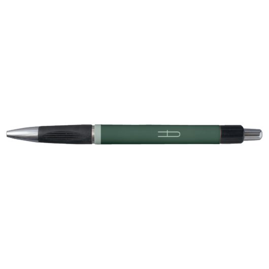 Mannen Retro Groene Monogram Schrijfpen Cadeau Pen (Voorkant)