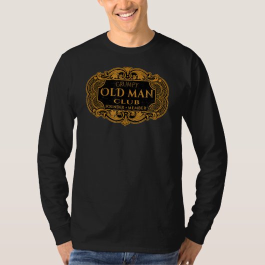 Mannen Retro Grumpy Old Man Club T-shirt (Voorkant)