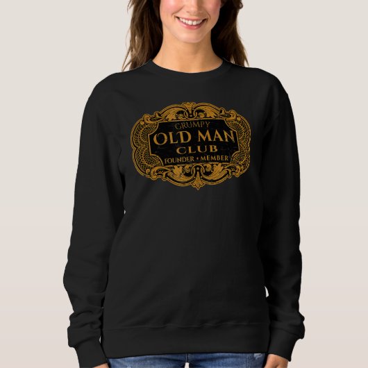 Mannen Retro Grumpy Old Man Club Trui (Voorkant)