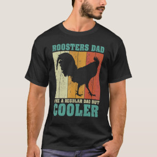 Mannen retro haan vader als een gewone vader t-shirt