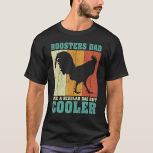 Mannen retro haan vader als een gewone vader t-shirt