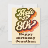 Mannen Retro  Happy Birthday Funny Made in 80's (Voorkant)