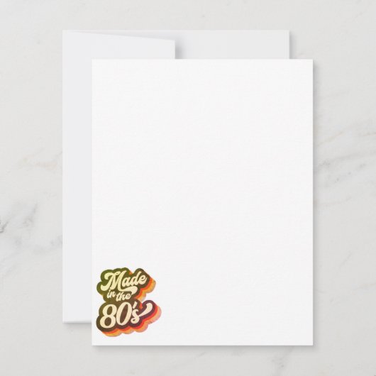 Mannen Retro  Happy Birthday Funny Made in 80's (Achterkant)