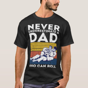 Mannen Retro Jiu Jitsu Dad BJJ Mannen Father Vinta T-shirt