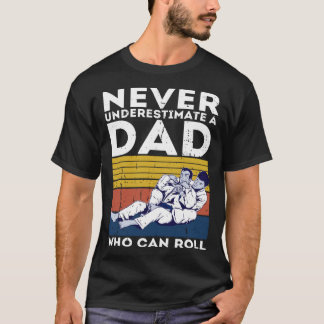 Mannen Retro Jiu Jitsu Dad BJJ Mannen Father Vinta T-shirt