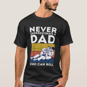 Mannen Retro Jiu Jitsu Dad BJJ Mannen Father Vinta T-shirt