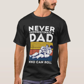 Mannen Retro Jiu Jitsu Dad BJJ Mannen Father Vinta T-shirt