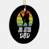 Mannen Retro Jiu Jitsu Dad BJJ Vader MMA Jujitsu Keramisch Ornament (Rechts)