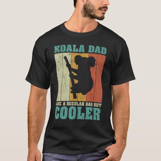 Mannen  Retro Koala vader als een gewone vader. T-shirt (Voorkant)