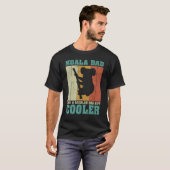 Mannen  Retro Koala vader als een gewone vader. T-shirt (Voorkant volledig)
