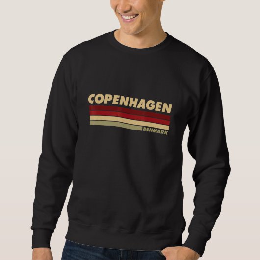 Mannen Retro Landhoofdstad Kopenhagen Trui (Voorkant)