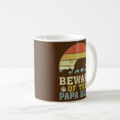 Mannen  Retro Let op het Beer Papa Koffiemok (Voorkant rechts)