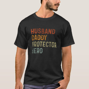 Mannen retro man daddy beschermer held vader s t-shirt