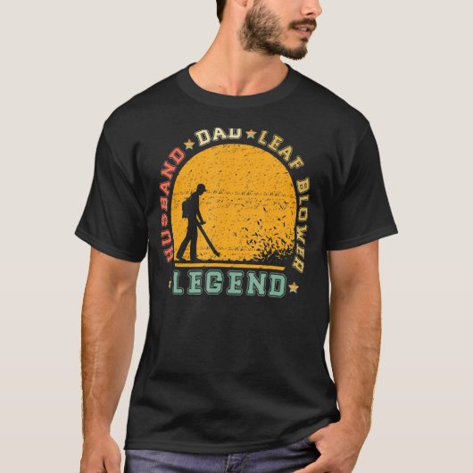 Mannen Retro Man Papa Leaf Blower Legend T-shirt (Voorkant)