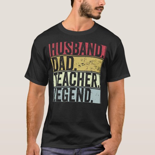Mannen retro man vader leraar legende voor vader t-shirt (Voorkant)