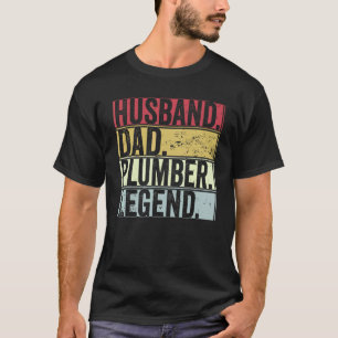 Mannen retro man vader loodgieter legende voor vad t-shirt
