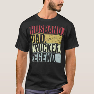 Mannen retro man vader trucker legende voor vader t-shirt