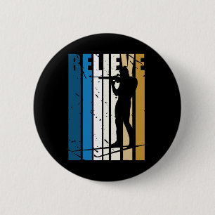 Mannen retro Mannen biatlon doel schieten Pistool Ronde Button 5,7 Cm