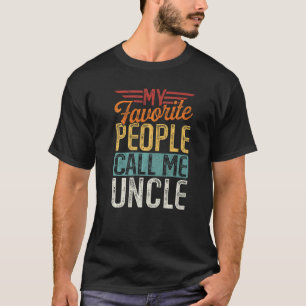 Mannen retro mijn favoriete mensen noemen me oom v t-shirt