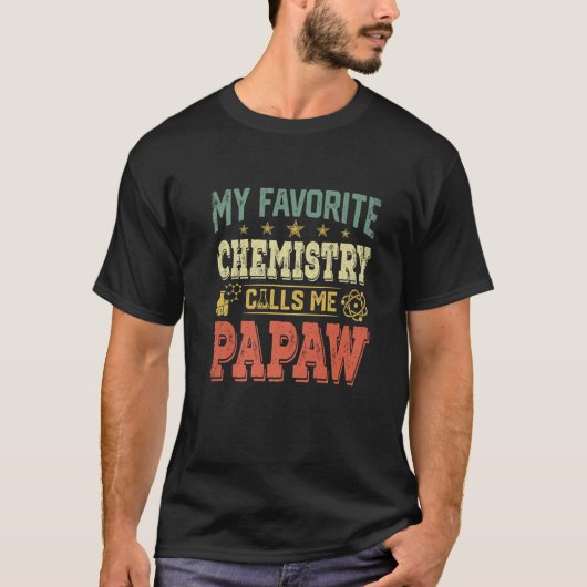 Mannen Retro Mijn favoriete scheikunde roept me o T-shirt (Voorkant)