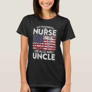 Mannen retro mijn favoriete verpleegster noemt me  t-shirt