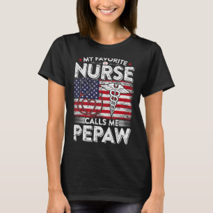 Mannen Retro Mijn favoriete verpleegster noemt me  T-shirt