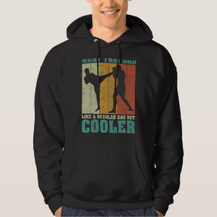 Mannen  retro muay thai papa als een gewone dag hoodie
