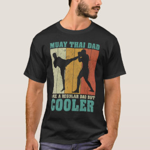 Mannen  retro muay thai papa als een gewone dag t-shirt