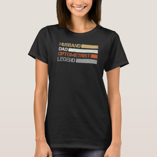 Mannen Retro Optometry Exam Optometrist Afstuderen T-shirt (Voorkant)