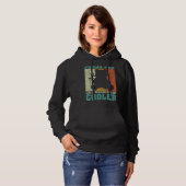 Mannen Retro Panda vader als een gewone vader. Hoodie (Voorkant volledig)