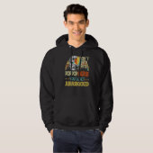 Mannen Retro Pop Popsaurus Dinosaur Rex Fath Hoodie (Voorkant volledig)