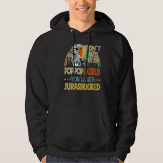 Mannen Retro Pop Popsaurus Dinosaur Rex Fath Hoodie