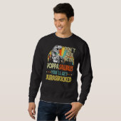 Mannen Retro Poppasaurus Dinosaur Rex vader Trui (Voorkant volledig)