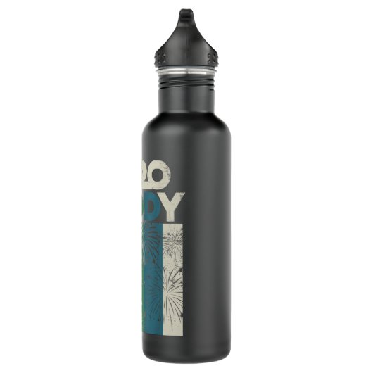 Mannen Retro Pyro Papa Pyrotechnicus Vuurwerk Waterfles (Rechts)