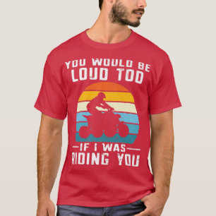 Mannen Retro Quad Bike Riding ATV Rider All-Terrai T-shirt