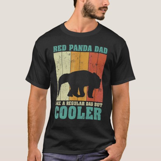Mannen  Retro Red Panda vader als een gewone Da T-shirt (Voorkant)