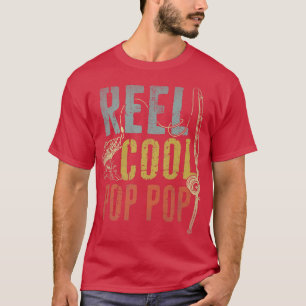 Mannen Retro Reel Cool Pop Pop Vist Fathe T-shirt