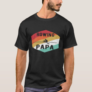 Mannen Retro Roeien Papa 70s Rowers Gift Premium T-shirt