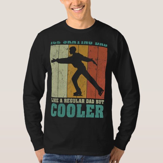 Mannen retro schaatsen vader als een gewone t-shirt (Voorkant)