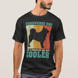 Mannen  retro Schipperke pap als een gewone D T-shirt