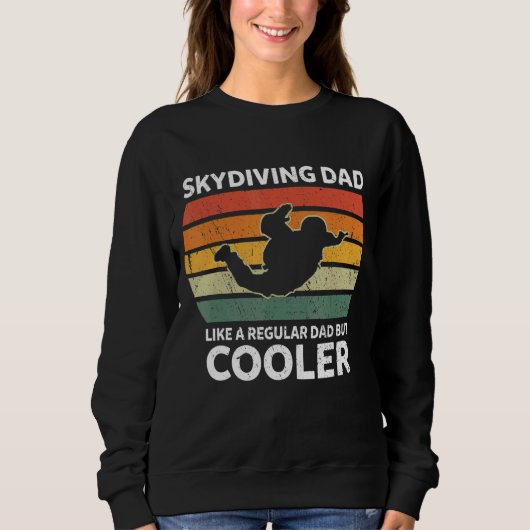 Mannen Retro Skydiving vader als een gewone vader, Trui (Voorkant)