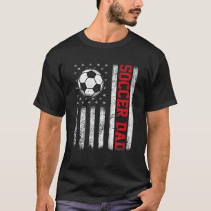 Mannen retro Soccer Dad American Flag 4 h juli Pa T-shirt