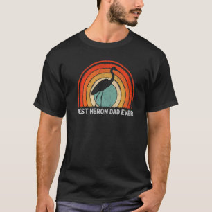 Mannen Retro Stijl Beste Heron Papa ooit voor de T-shirt